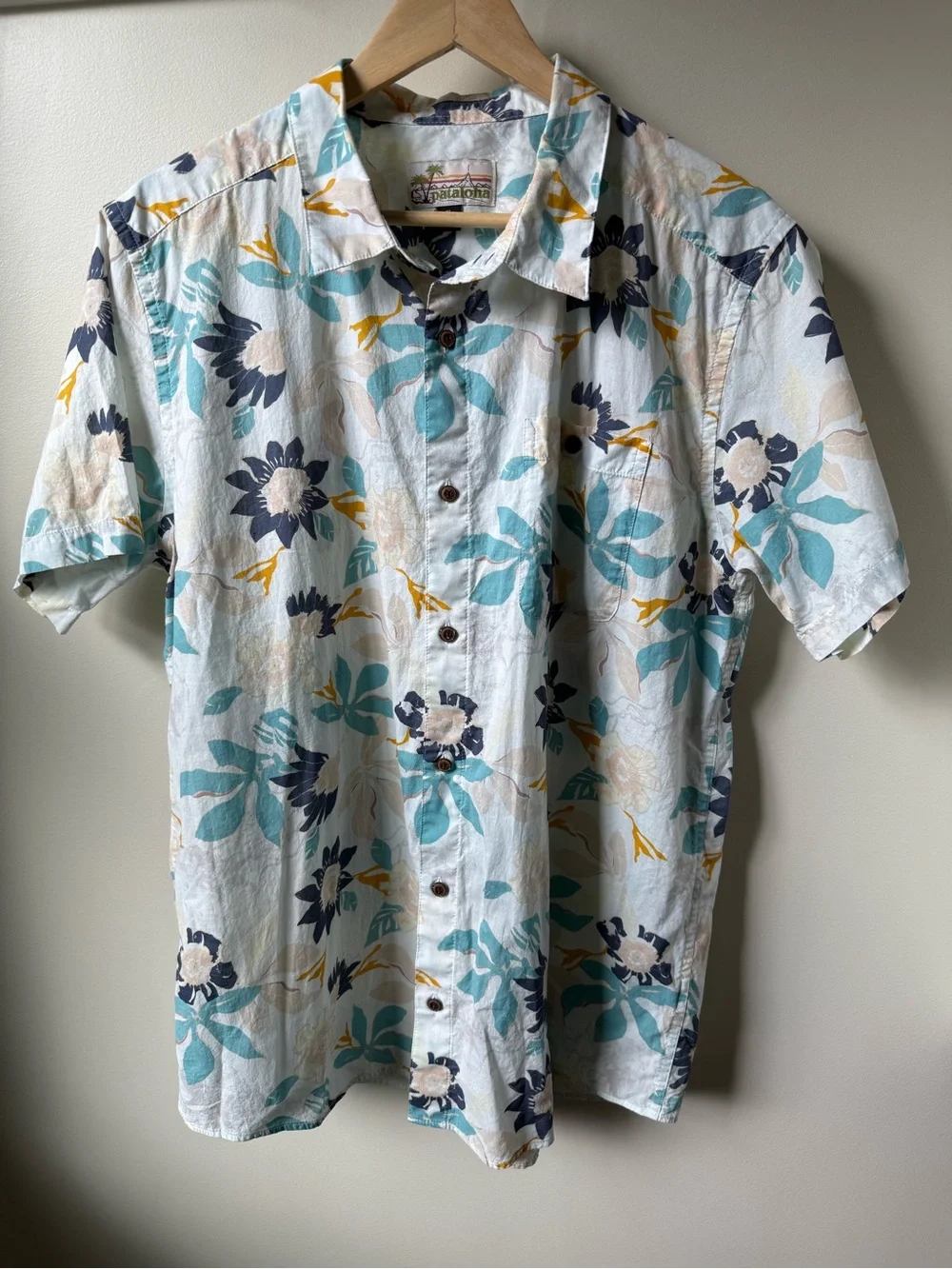 PATAGONIA Pataloha Hawaiian Shirt Malihini Aloha Tropical Floral Vacation XL